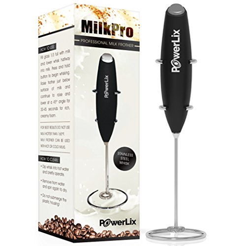 PowerLix Milk Frother Handheld Battery Operated