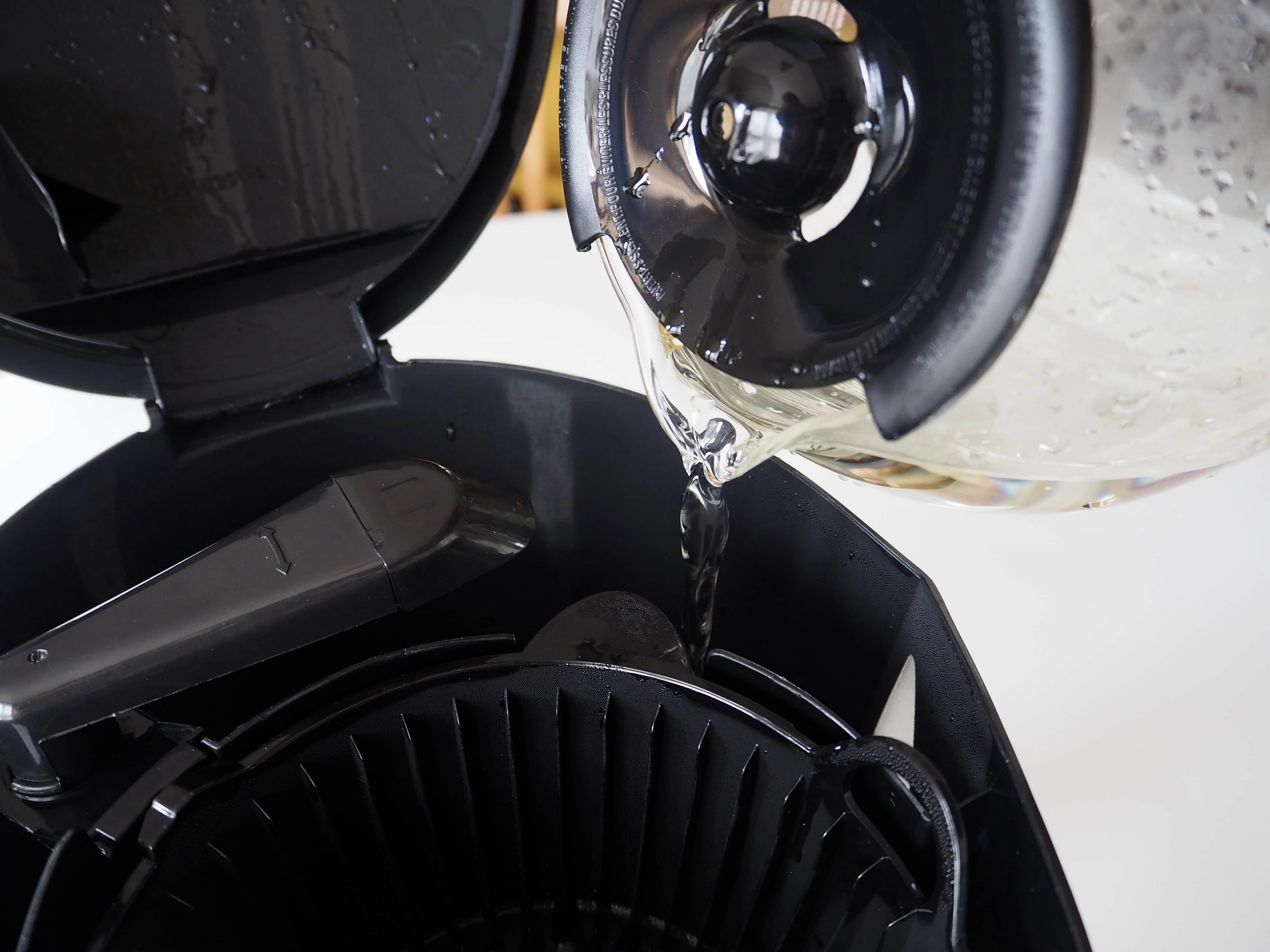 Add water to your coffee maker