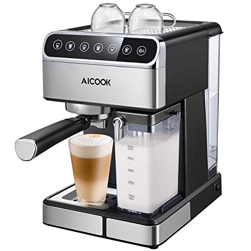 AICOOK Espresso Machine with Cappuccino Maker &amp; Milk Frother