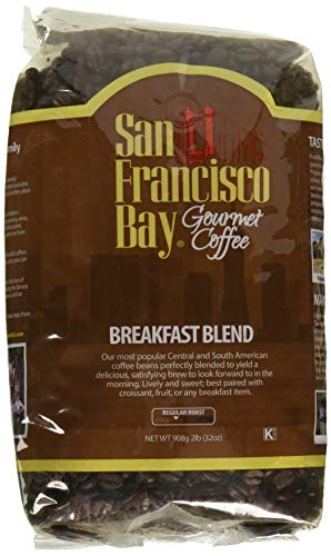 San Francisco Bay Coffee, Breakfast Blend - Whole Bean, 2-Pound