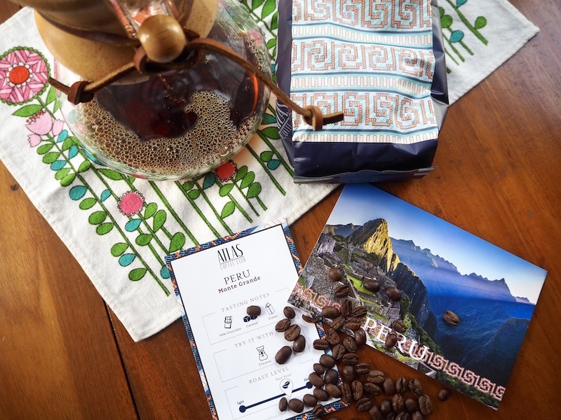 Atlas Coffee Club subscription Peru dark roast coffee