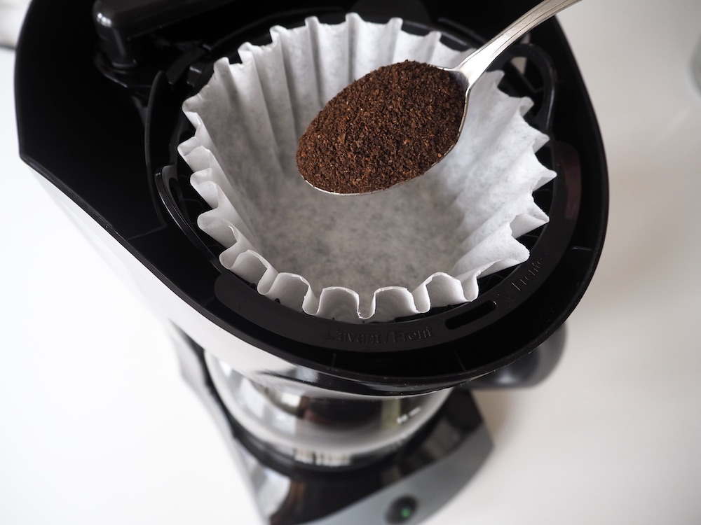 Espresso grounds in drip coffee maker