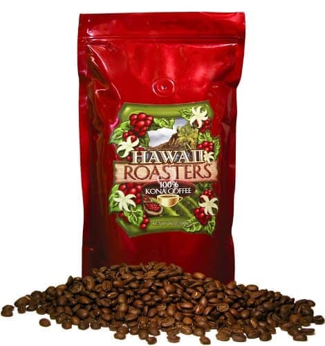 Hawaii Roasters 100% Kona Coffee, Medium Roast, Whole Bean, 14-Ounce Bag