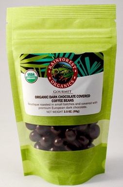 Rainforest Organics Organic Dark Chocolate Covered Coffee Beans