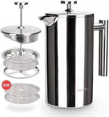 Secura Stainless Steel French Press Coffee Maker