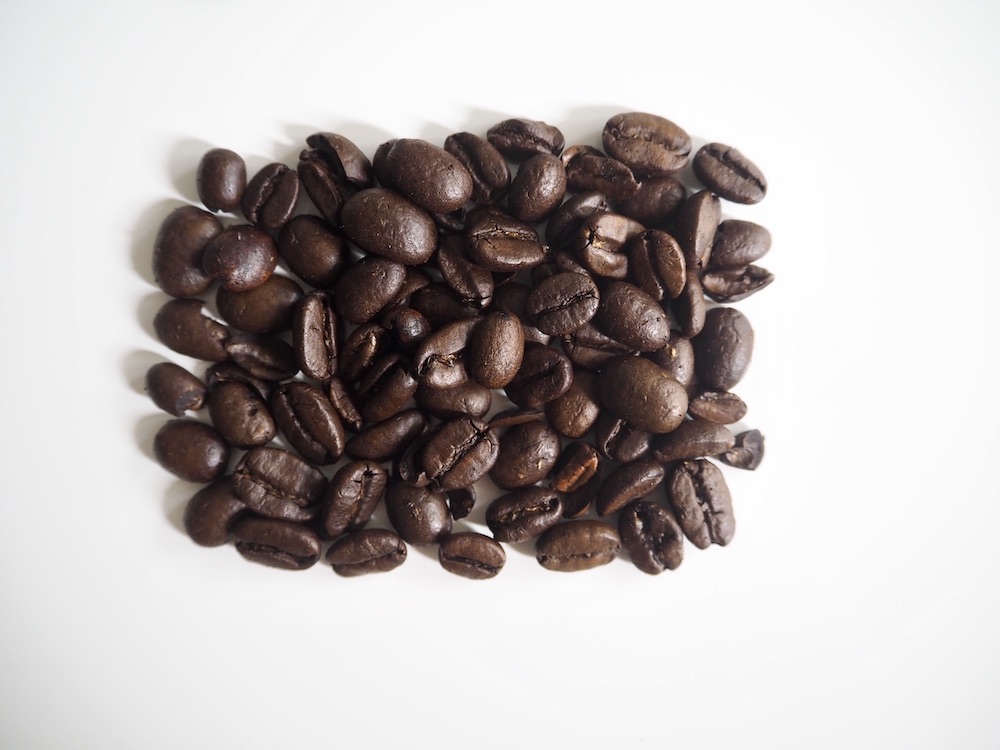 Dark roast coffee beans
