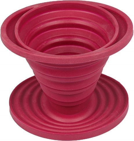 A collapsible pour-over coffee brewer