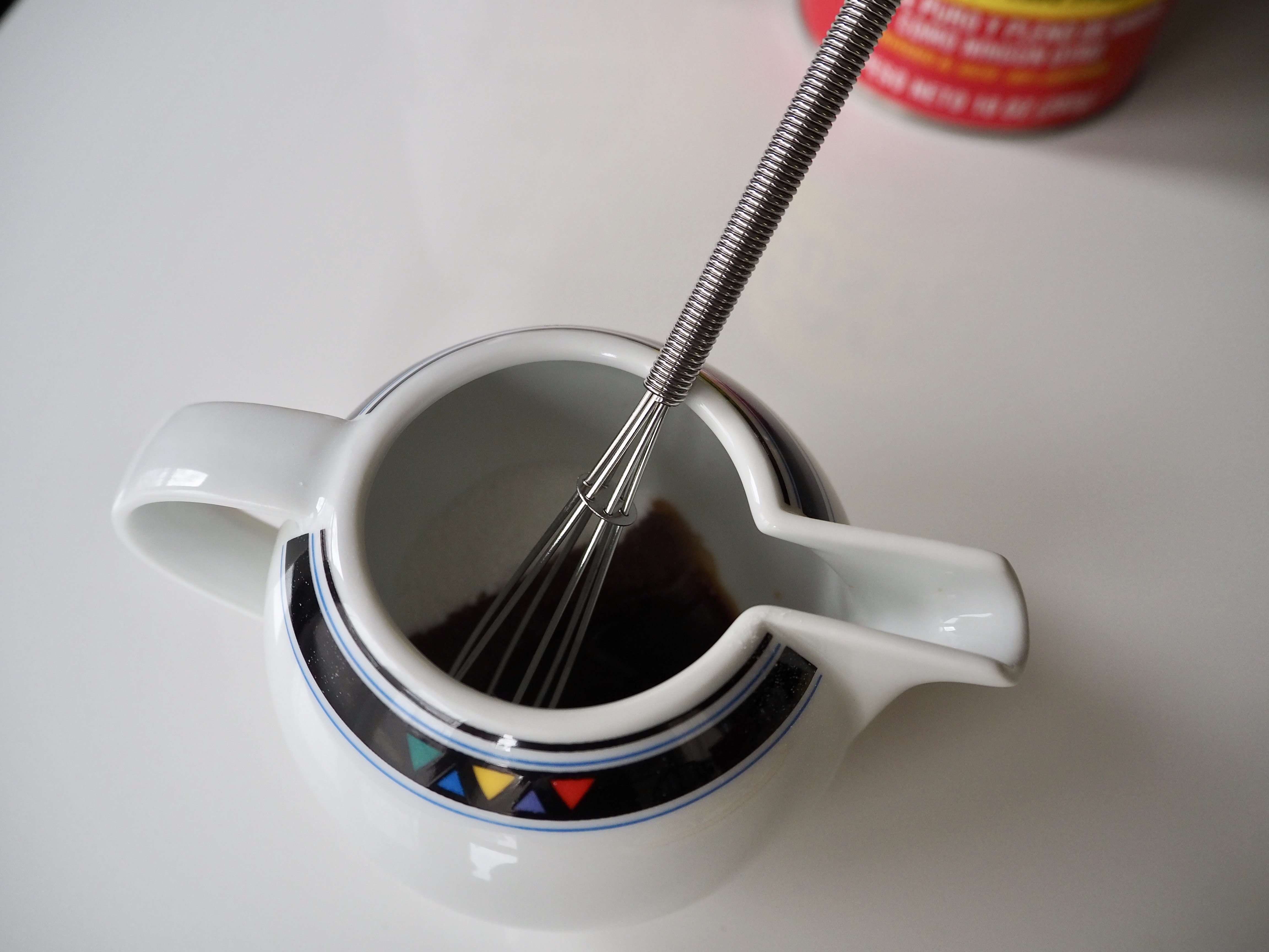 Whisk sugar and espresso