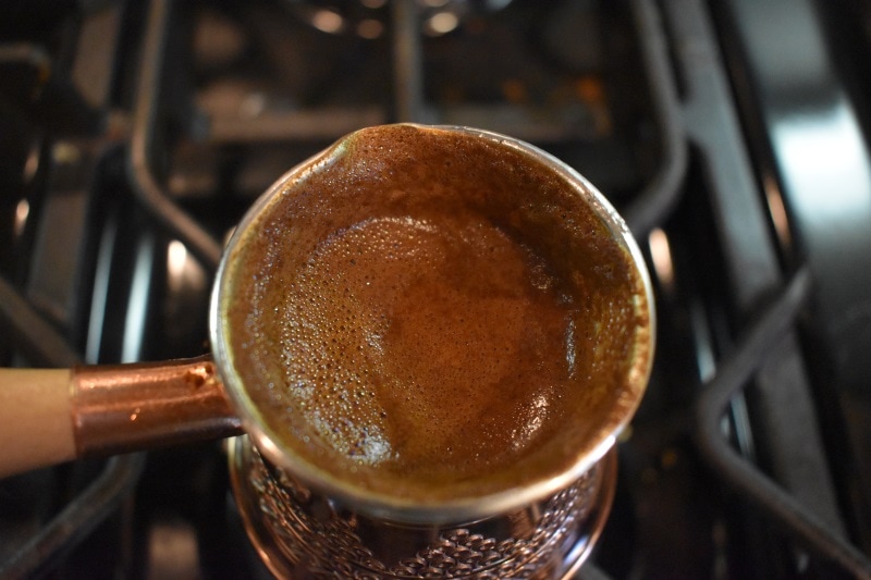 Almost finished greek coffee