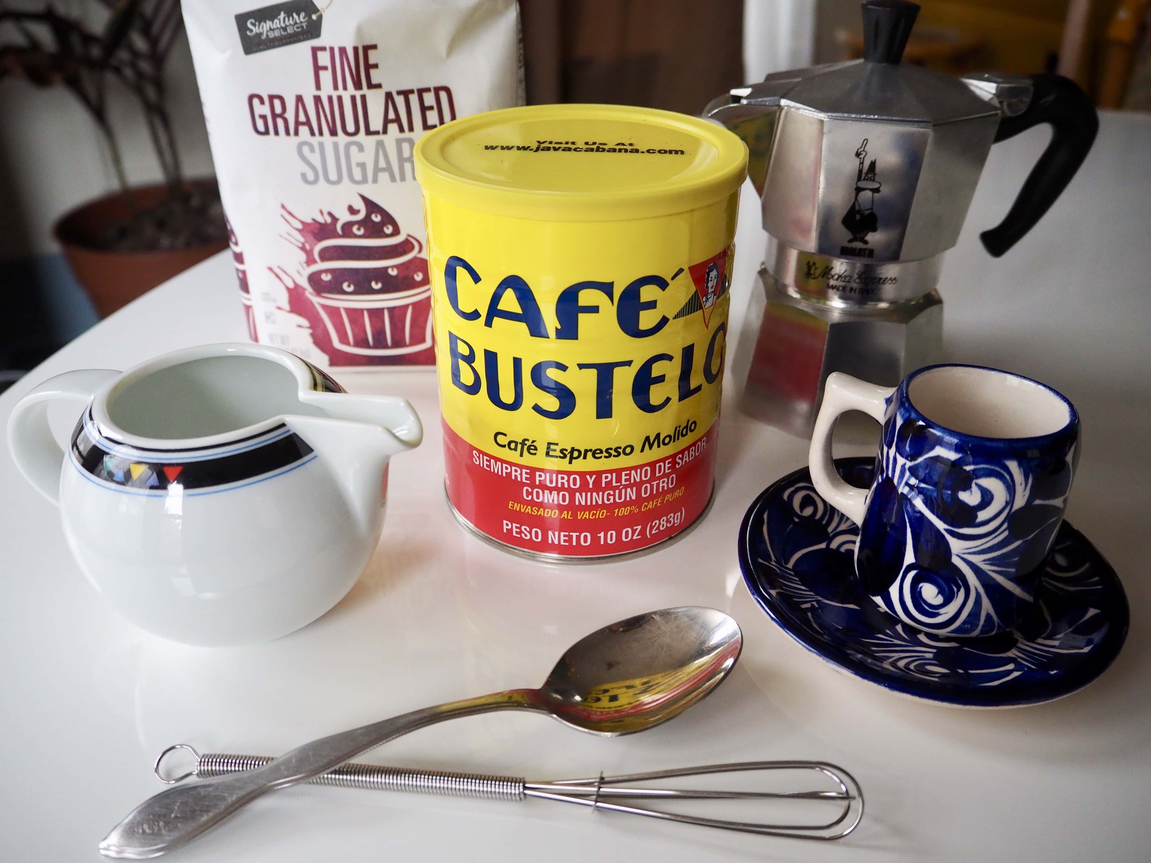 Café Cubano ingredients