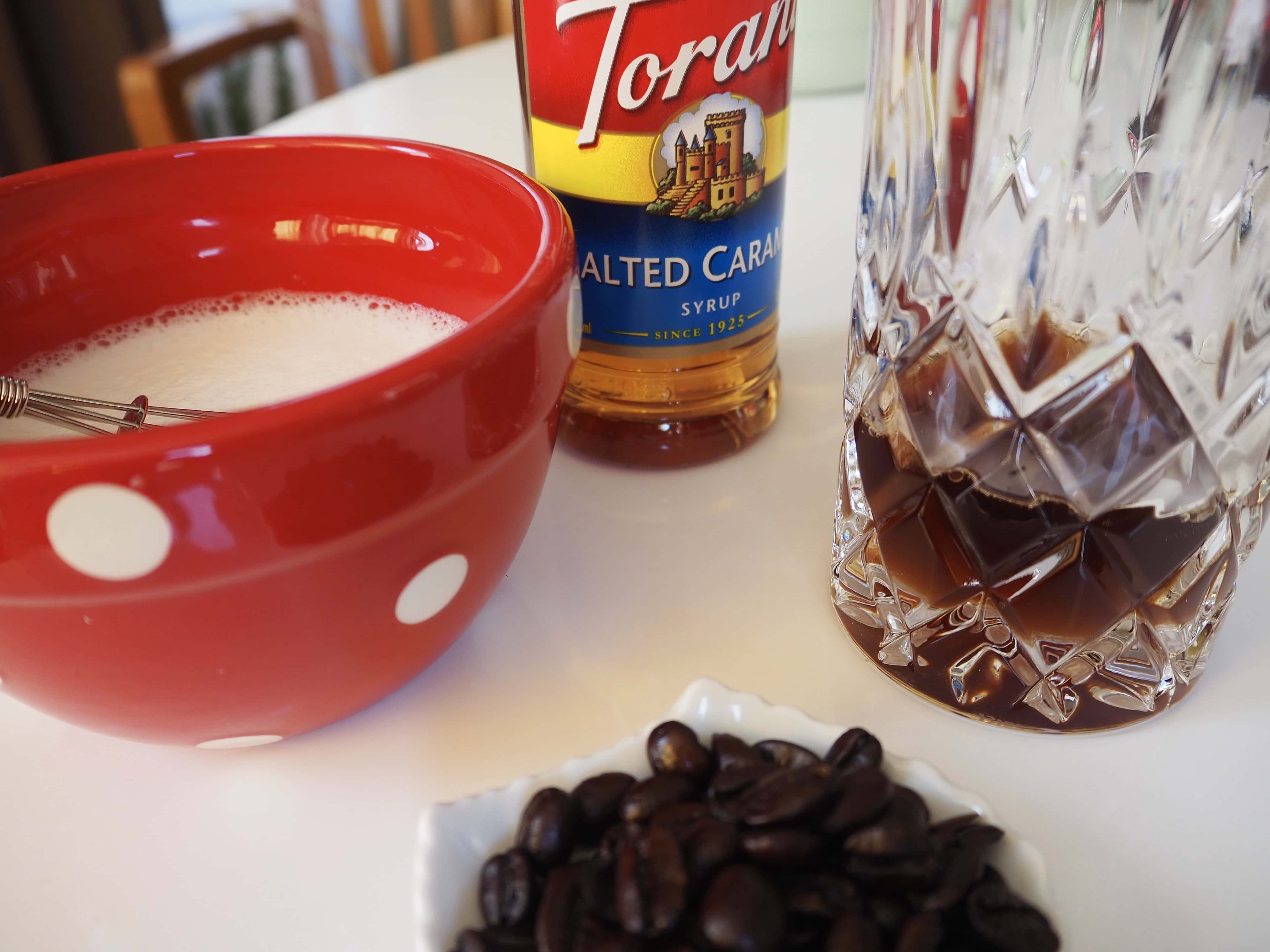 Caramel latte process