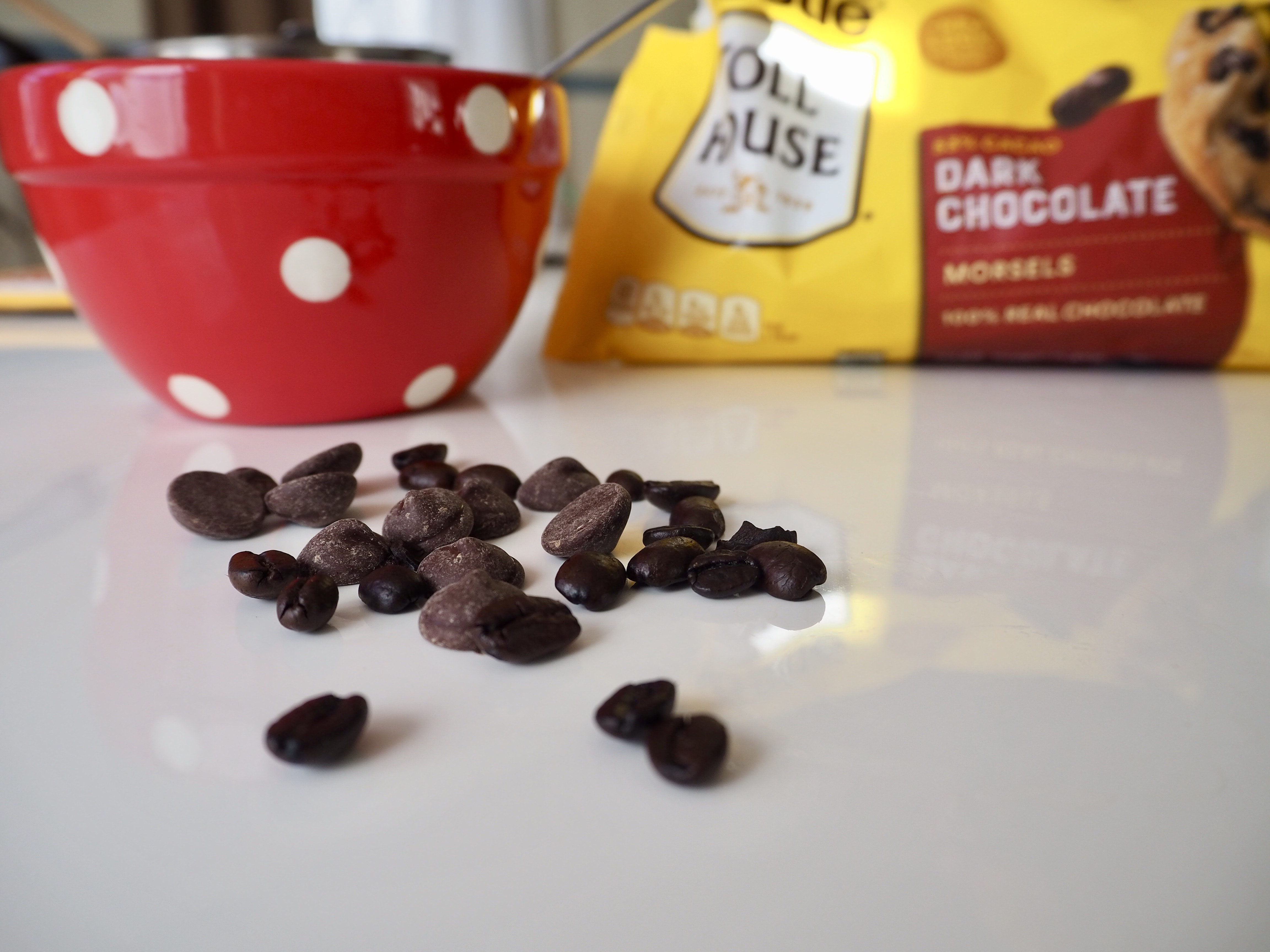 Chocolate and coffee beans