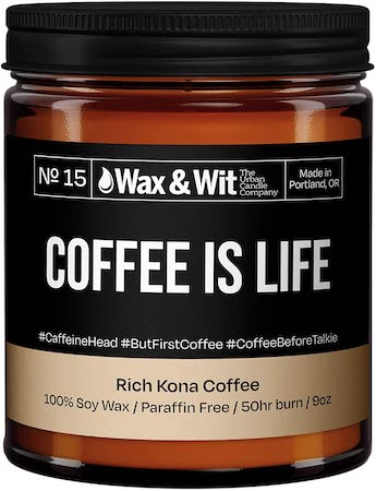 Coffee is Life Kona candle
