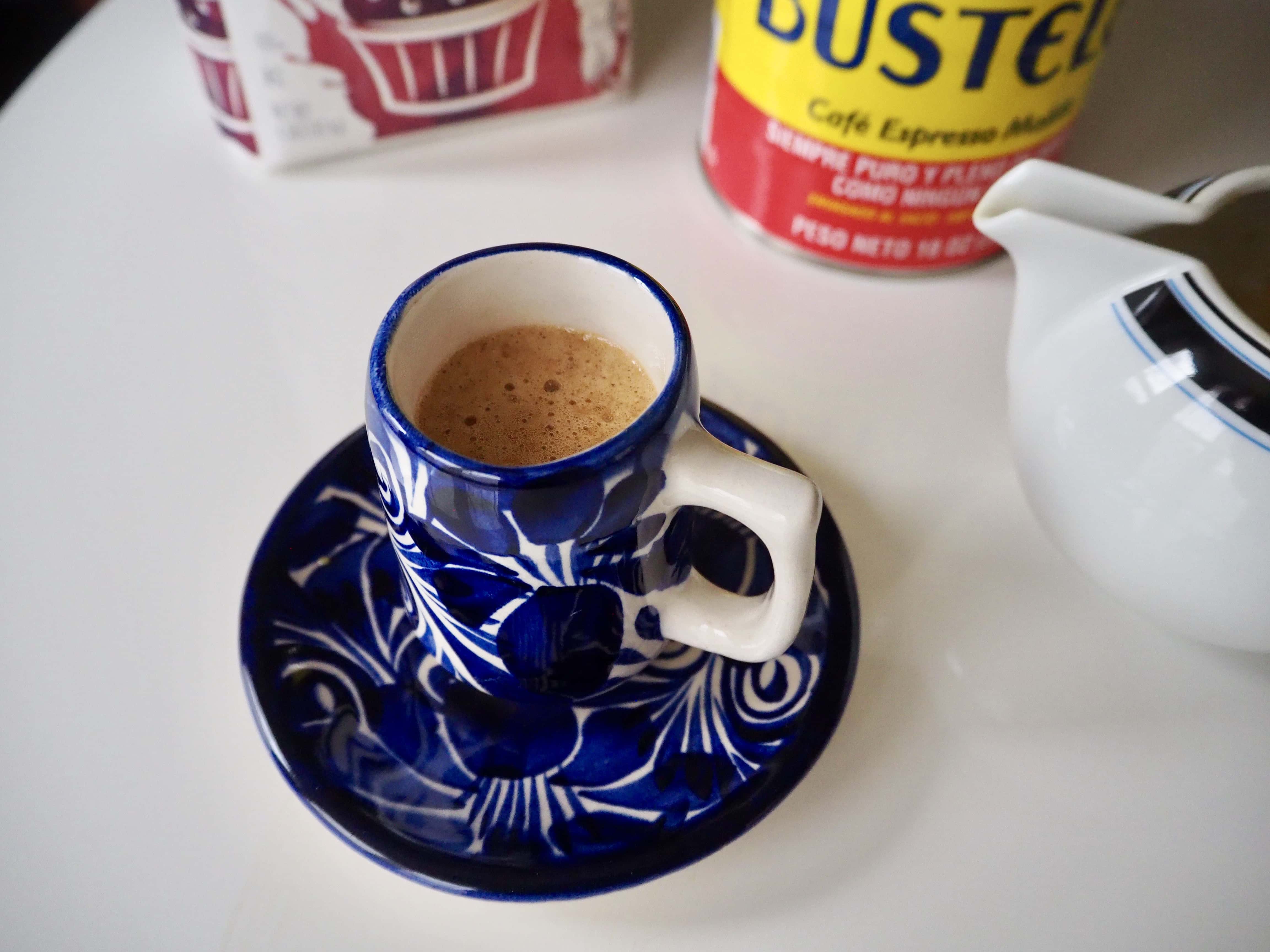 Combine and serve your Café Cubano