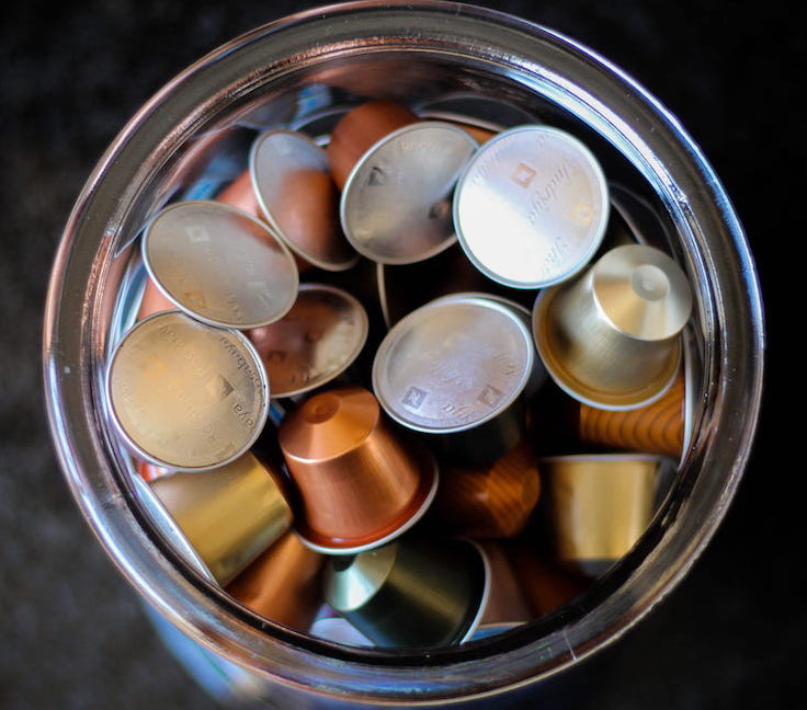 Nespresso coffee pods