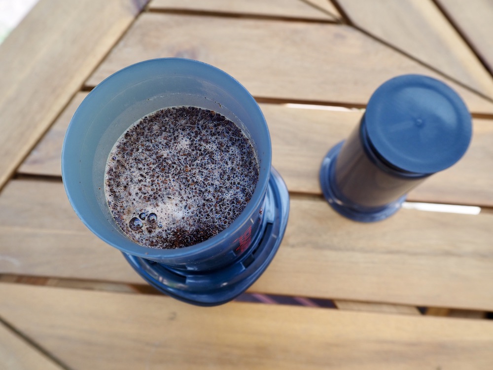 AeroPress Go brewing