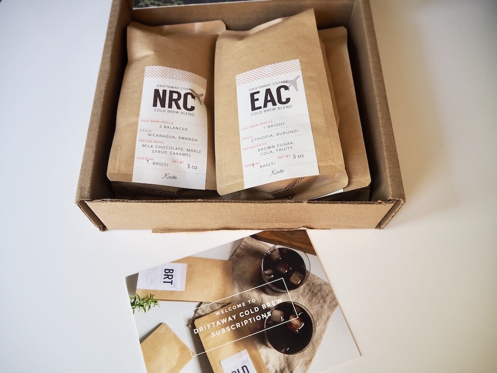 Driftaway cold brew unboxing