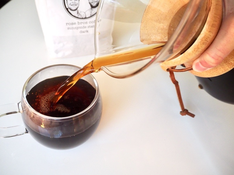 Rose Bros. sampling the coffee