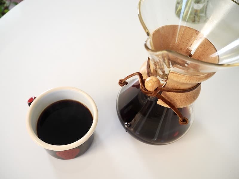 Chemex brewed coffee