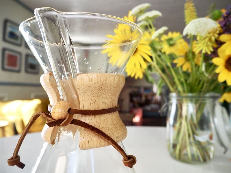 Chemex brewer on table
