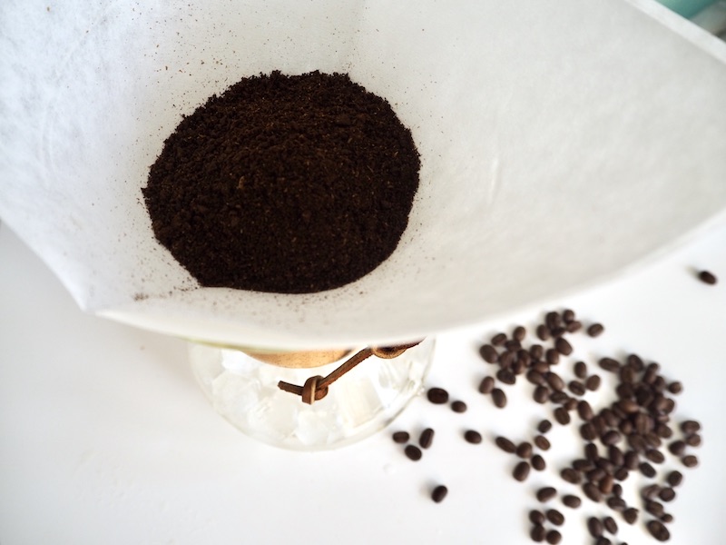 Set up Chemex to brew