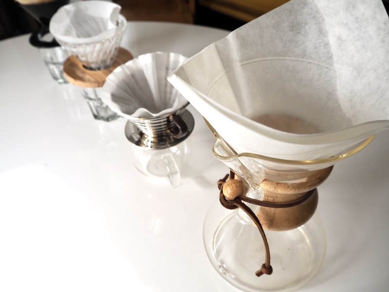 set up pour over coffee makers
