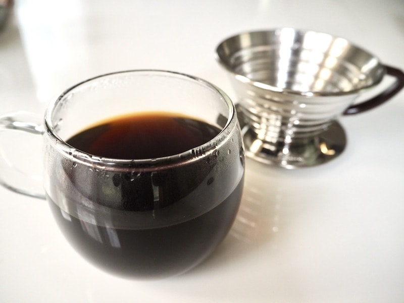 Kalita Wave coffee brewed