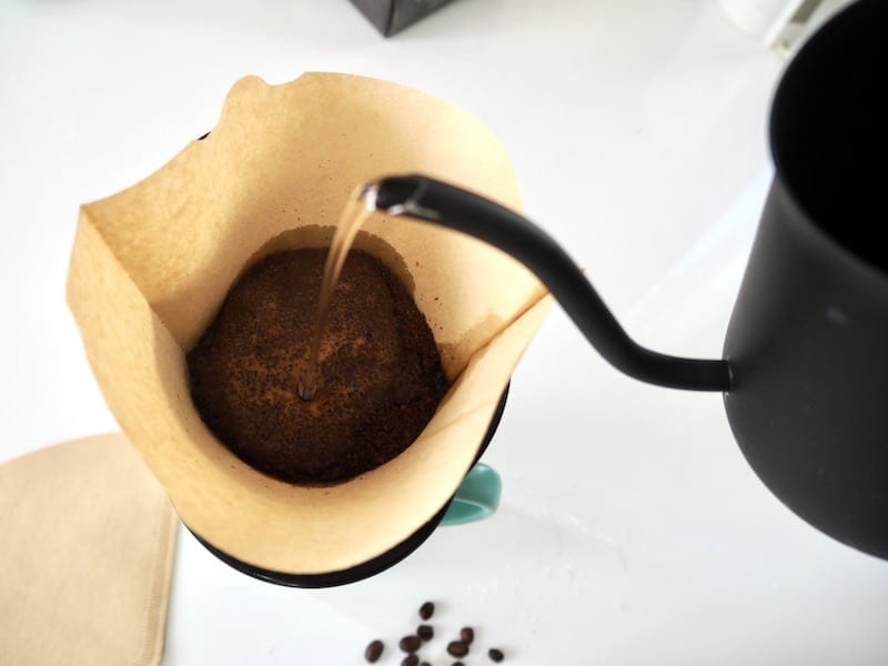 coffee bloom Melitta pour over