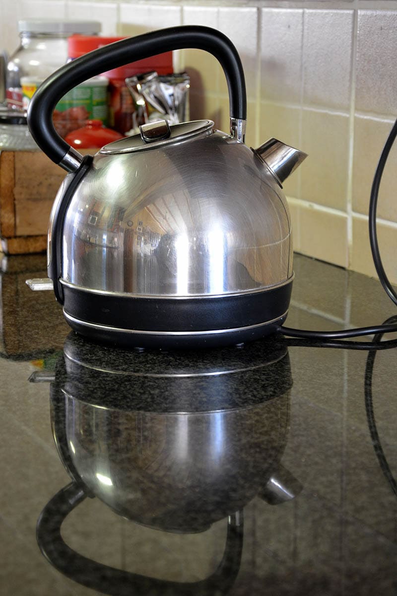 electric kettle on countertop