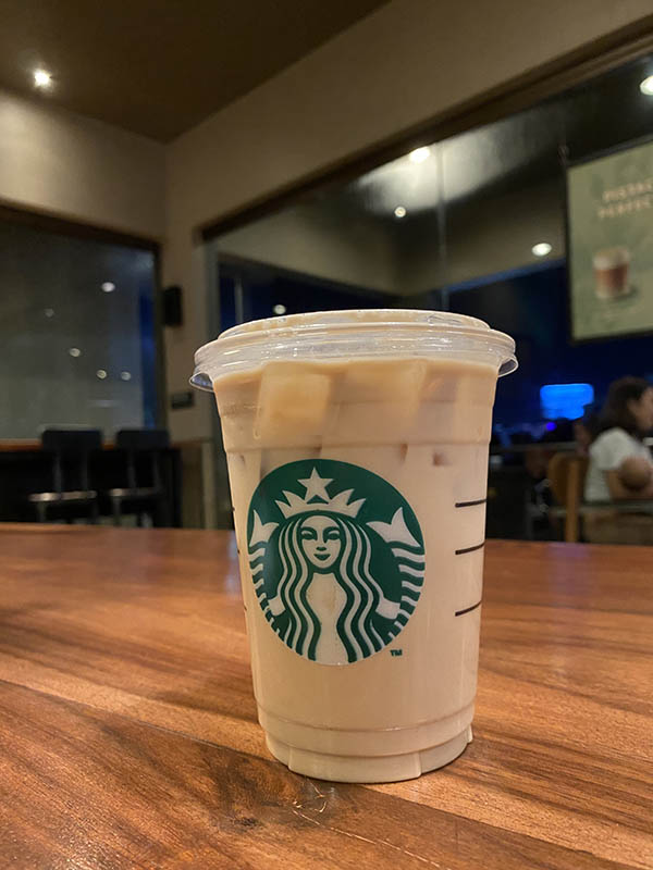 iced honey oat latte