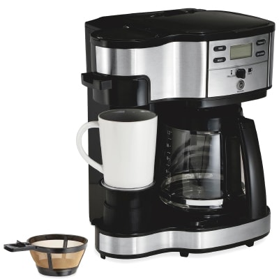 Hamilton Beach 2-Way 12 Cup Programmable Drip Coffee Maker &amp; Single Serve Machine