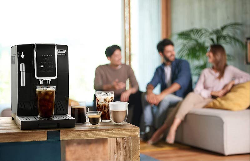 Delonghi Dinamica espresso machine in living room