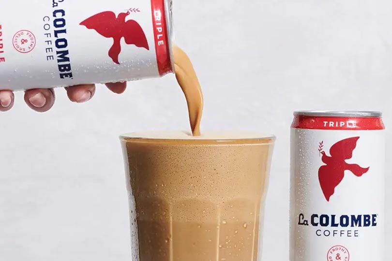 la colombe coffee poured into a glass