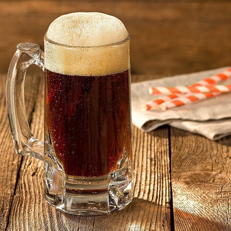 A&W Root Beer on a glass